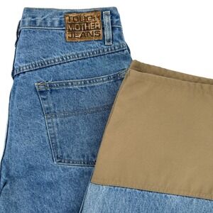 Columbia Tough Mother Jeans Mens 34Wx32L Blue Denim/Tan Outdoor Hunting/Working‎